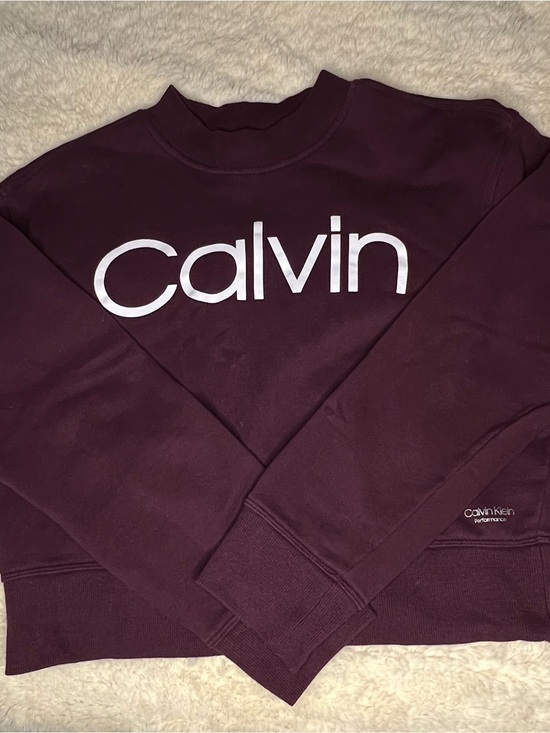 Calvin Klein Tops - Calvin Klein Performance Logo Relaxed Sweatshirt Burgundy Purple Size Medium